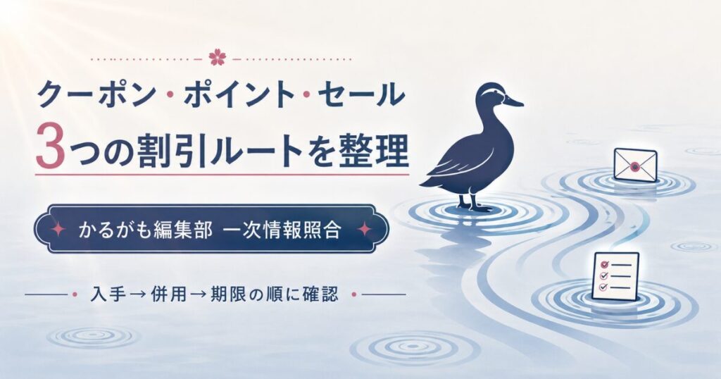 クーポン・ポイント・セールの3系統を整理した図